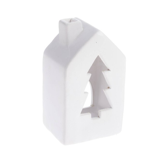 Ceramic House Tealight Holder 12cm Hobbycraft