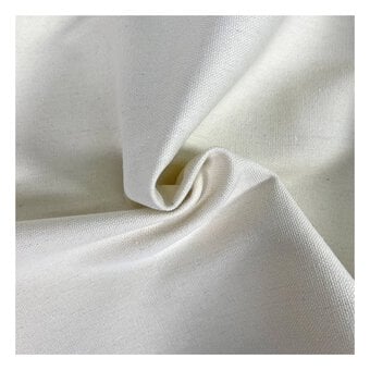 Cream Poly Cotton Canvas Fabric by the Metre
