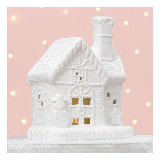 Ceramic House Tealight Holder 16cm  image number 1