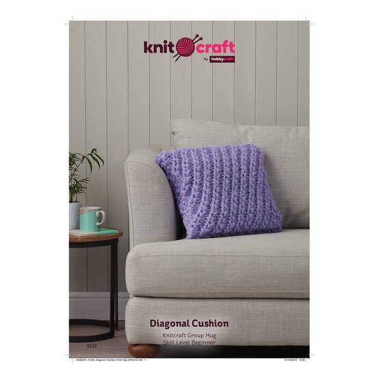 Knitcraft Diagonal Cushion Digital Pattern 0133 image number 1