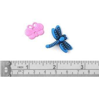 Trimits Butterfly and Dragonfly Craft Buttons 6 Pieces image number 3
