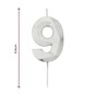 Whisk Silver Faceted Number 9 Candle image number 5