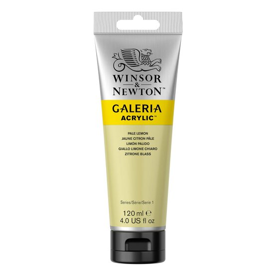 Winsor & Newton Galeria Pale Lemon Acrylic Paint 120ml image number 1