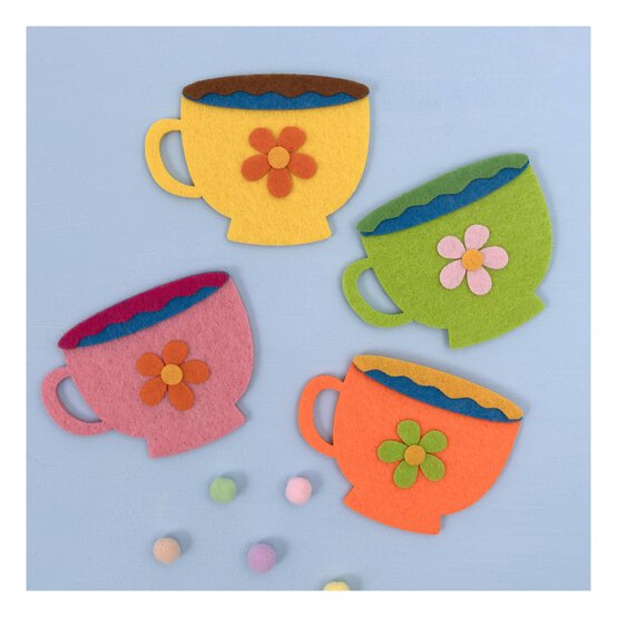 Felt Teacups 4 Pack image number 1