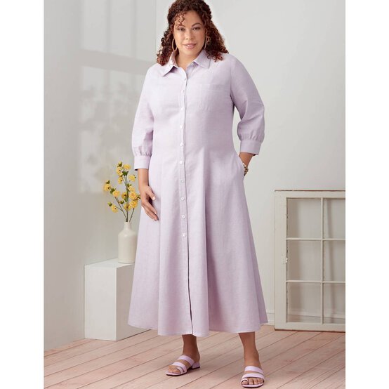 Simplicity Button Front Dress Sewing Pattern S9260 (10-18) image number 6