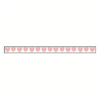 Baby Pink Hearts Satin Ribbon 6mm x 4m