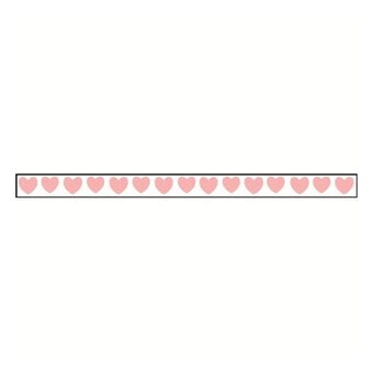 Baby Pink Hearts Satin Ribbon 6mm x 4m