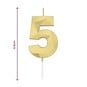 Whisk Gold Faceted Number 5 Candle image number 4