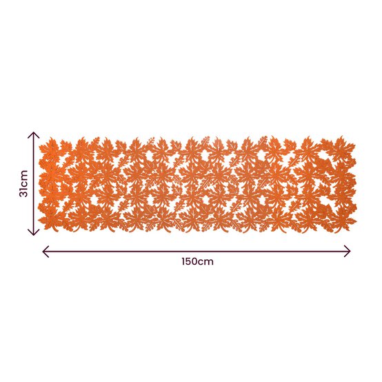 Orange Leaf Felt Table Runner 1.5m image number 4