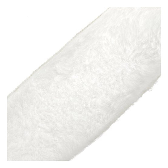 White Fur Wire Edge Ribbon 63mm x 3m image number 4