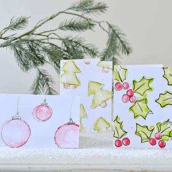 How to Make an Easy Watercolour Christmas Card