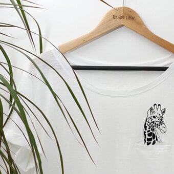 Your Cricut Explore Giraffe Pocket T-shirt