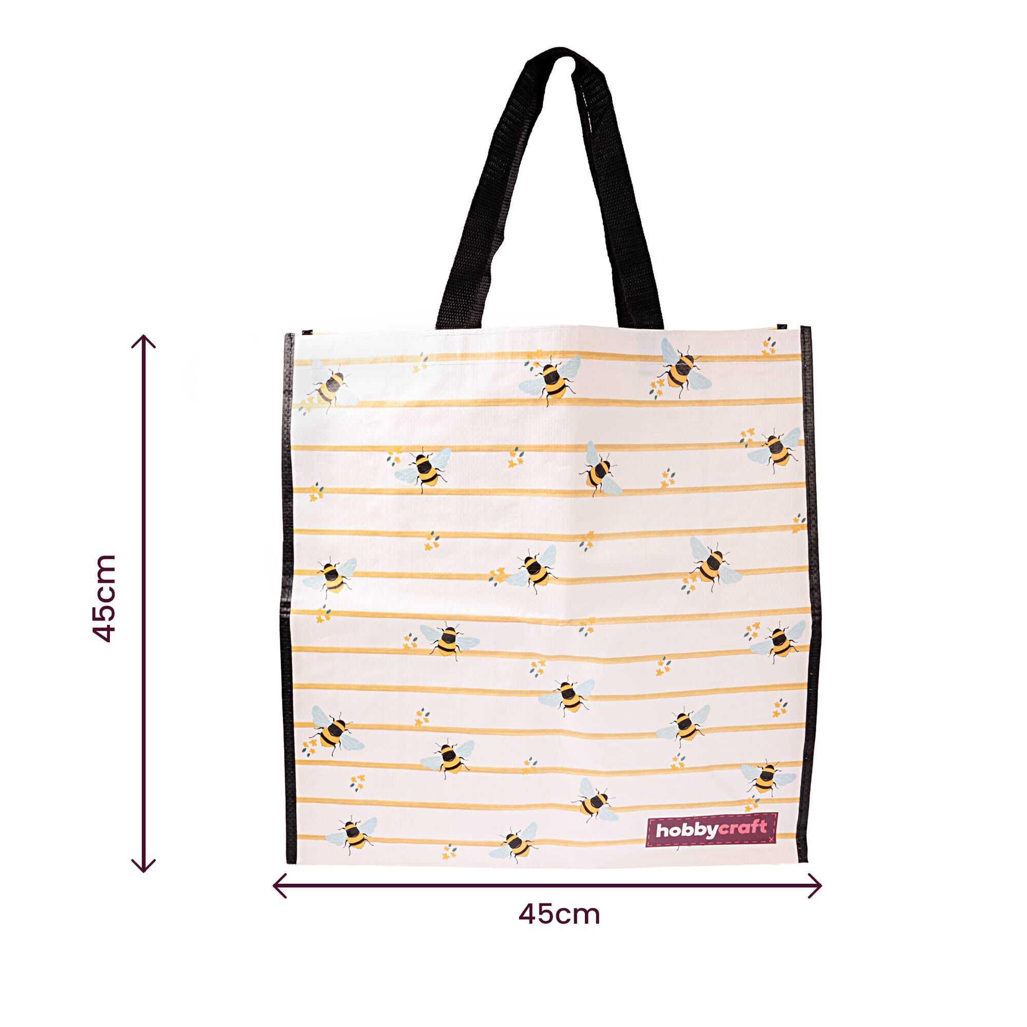 659980 1007 5 woven bag for life stripy bee