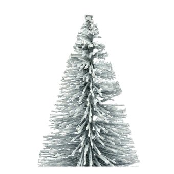 Frosted Green Bottle Brush Tree 15.5cm