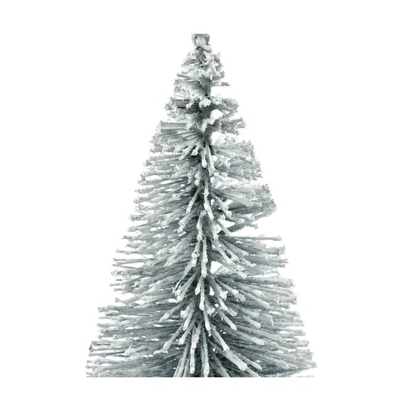 Frosted Green Bottle Brush Tree 15.5cm image number 2