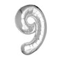 Extra Large Silver Foil Number 9 Balloon image number 1