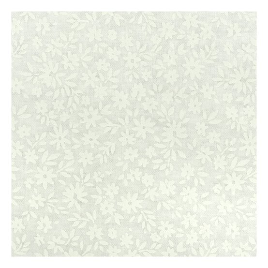 White Daisy Cotton Fabric by the Metre image number 2