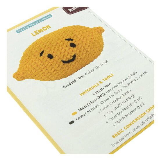 Mini Lemon Plush Amigurumi Kit image number 5
