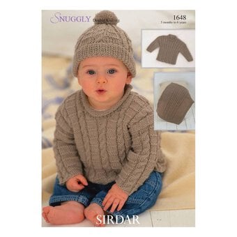 Sirdar Snuggly DK Sweater Hat and Blanket Digital Pattern 1648