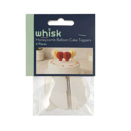 Honeycomb Balloon Cake Toppers 4 Pack image number 4