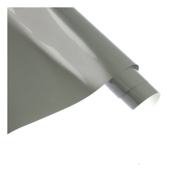 Grey PU Iron-On Vinyl 12 x 24 Inches image number 3