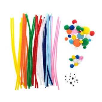 Long Pipe Cleaners : Pack of 10 : Mixed Pink Colours