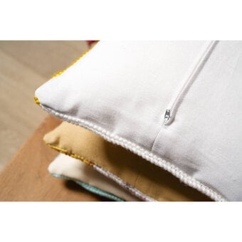 Vervaco White Cushion Back with Zipper image number 4