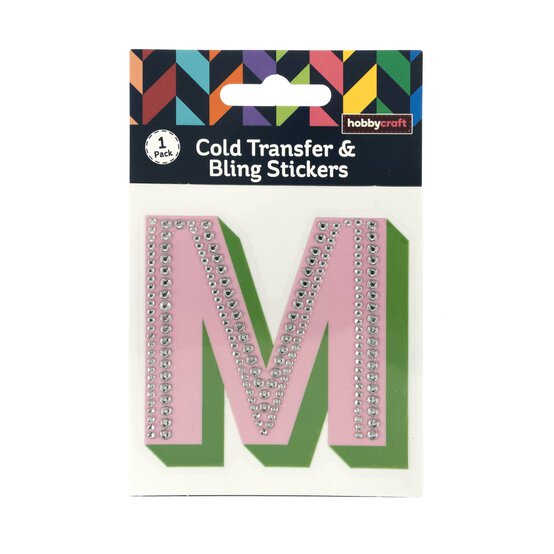 Cold Transfer and Bling Letter M Sticker Set image number 1
