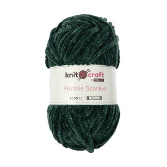 Knitcraft Green Plushie Sparkle Yarn 100g