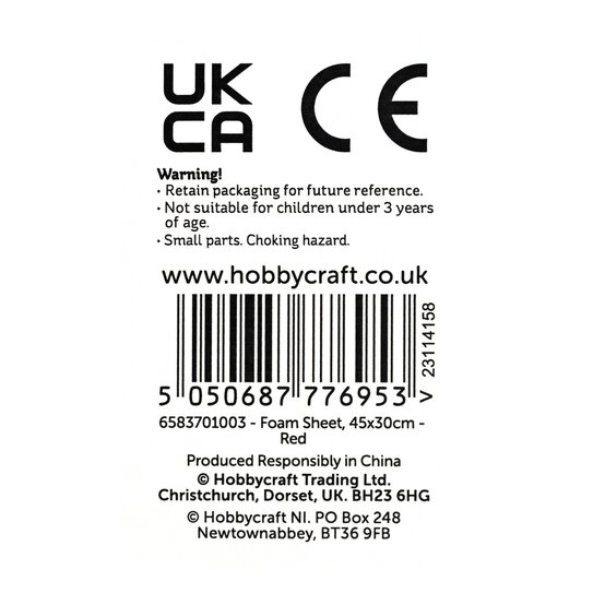 Red EVA Foam Sheet 45cm x 30cm image number 5