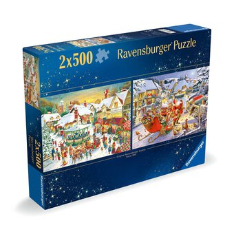 Ravensburger Christmas Collection Jigsaw Puzzles 500 Pieces 2 Pack