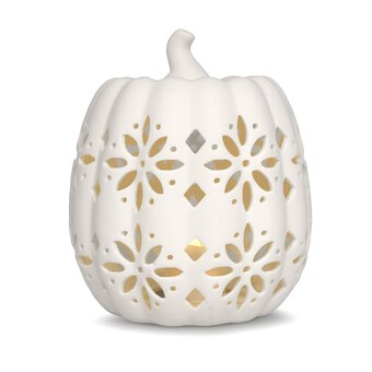 Ceramic Pumpkin Tealight Holder 17cm
