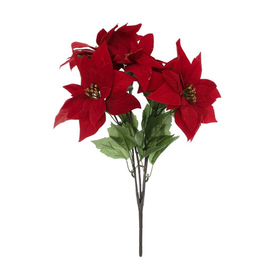 Red Poinsettia Pick 50cm image number 2