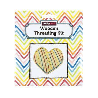 Striped Heart Wooden Threading Kit | Hobbycraft