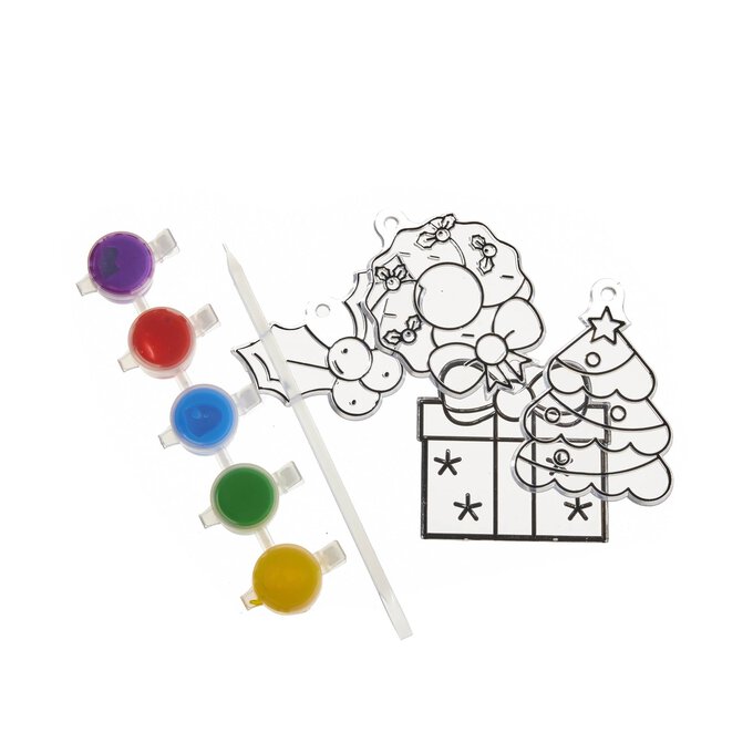 Christmas Decorations Suncatcher Kit 4 Pack Hobbycraft