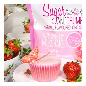 Sugar and Crumbs Strawberry Milkshake Natural Flavoured Icing Sugar 500g
