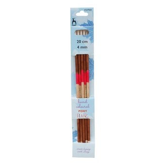 Pony Flair Double Ended Knitting Needles 20cm 4mm 5 Pack
