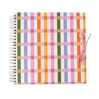 Spiral Bound Striped Scrapbook 12 x 12 Inches