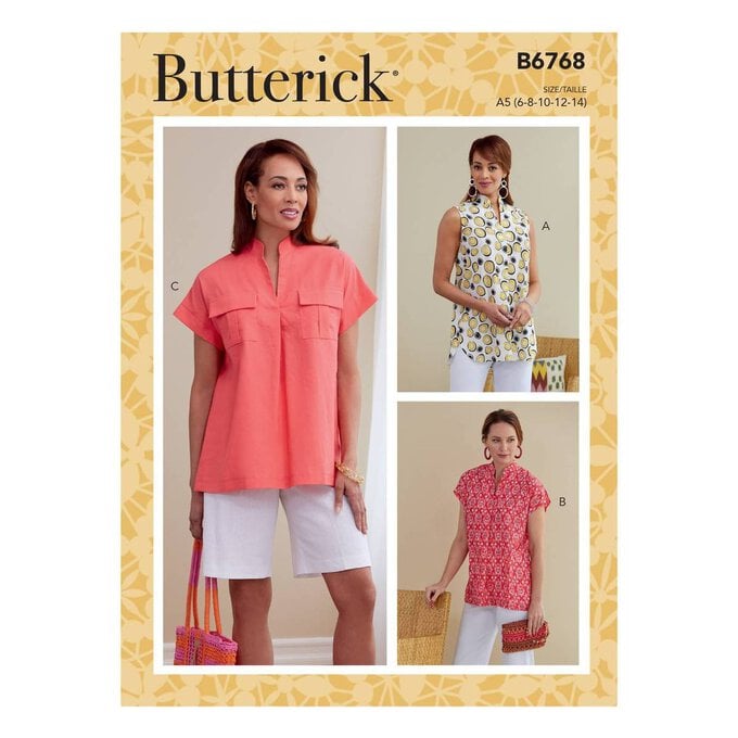 Butterick Women’s Top Sewing Pattern B6768 (14-22) image number 1