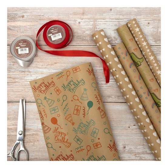 Rainbow Party Kraft Paper Roll 70cm x 3m image number 2