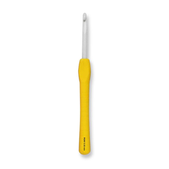 Pony Yellow Easy Grip Crochet Hook 5.5mm x 14cm image number 1