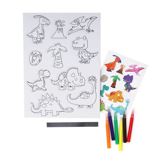 Dinosaur Colour-In Foam Magnet Kit image number 2