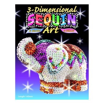 KSG 3D Elephant Sequin Art