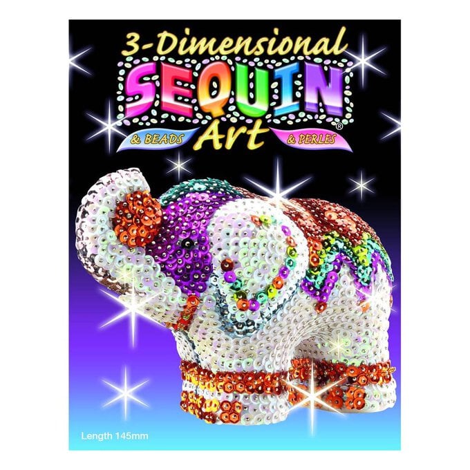 KSG 3D Elephant Sequin Art image number 1