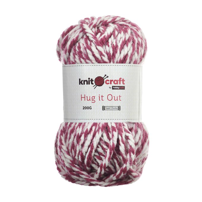 Knitcraft Dusky Pink Fleck Hug It Out Yarn 200g image number 1