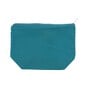 Turquoise Cotton Zip Pouch image number 1
