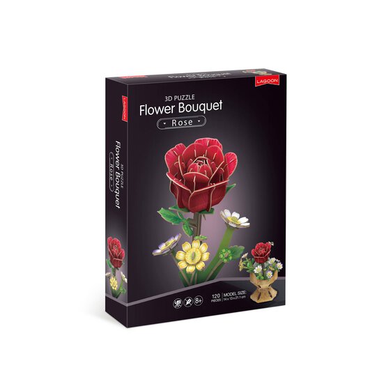Rose Flower Bouquet 3D Puzzle image number 1