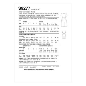 Simplicity Women and Kids’ Dress Sewing Pattern S9277