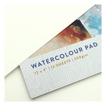 Shore & Marsh Hot Pressed Watercolour Pad 12 x 9 Inches 12 Sheets