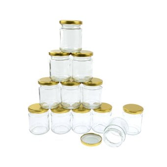Clear Round Glass Jars 130ml 12 Pack